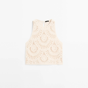 Women's crochet knitted top