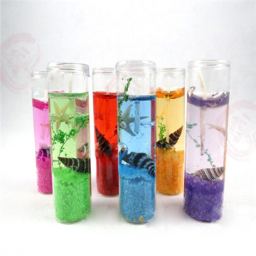 Sea Shells Glass Jar Gel Wax Candle