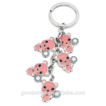 Various Shape Gifts Custom Keyring,Customized Metal Keyring,Wholesale Lovely Chrismas bear shape Keyring