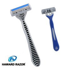 D318L pivoting head rubber shaving stick straight lady razor