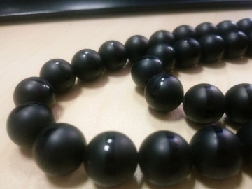 Black Natural Onyx Gemstone Wholesale Loose Ball Agate String