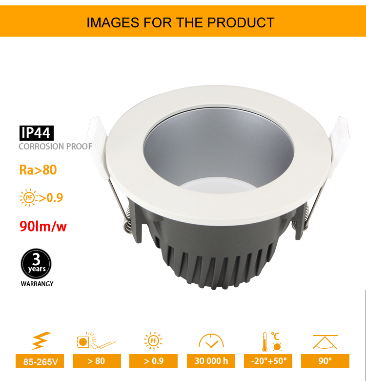 KCD Best price IP44 recessed mounted round 14w led light downlight