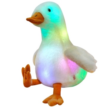 Cute LED Plush Goose - Luminous Colorful Glowing Goose-Shaped Stuffed Animal Toy for Christmas and New Year Gifts
