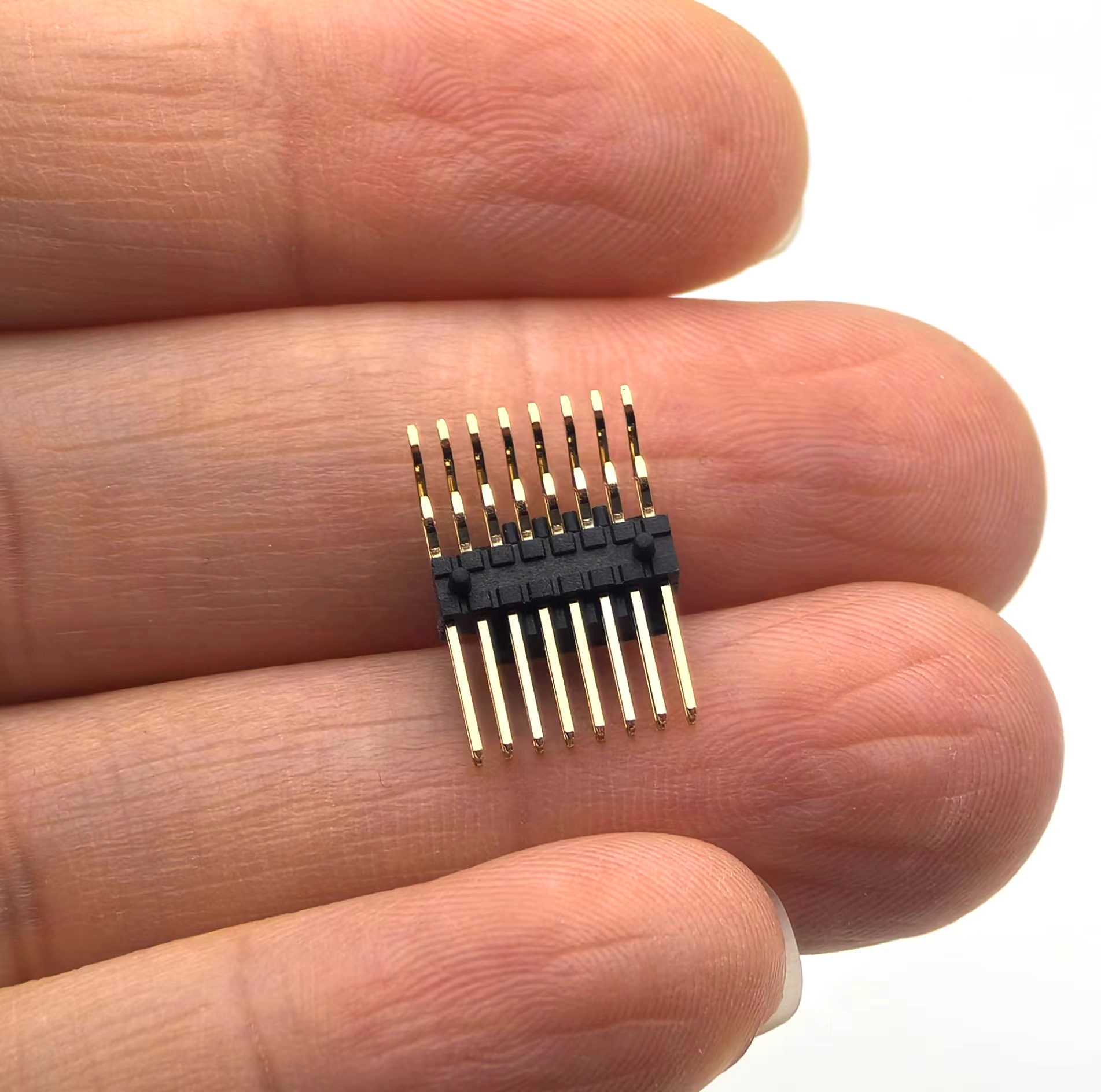 1.27mm Pitch Pin header Connector With Side Posts Dual Row Right Angle SMT SQ0.4/0.46mm H2.5mm 2*8P 1.27mm Pitch Pin header Connector With Side Posts Dual Row Right Angle SMT SQ0.4/0.46mm H2.5mm 2*8P