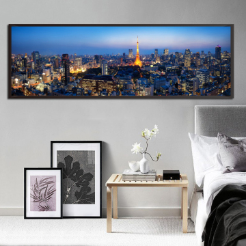 Large Size City Downtown Canvas Print Painting