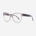 Bevelling Square Cat-eye Acetate Unisex Optical Frames