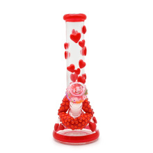 Women's red lips Glass Beaker Bong