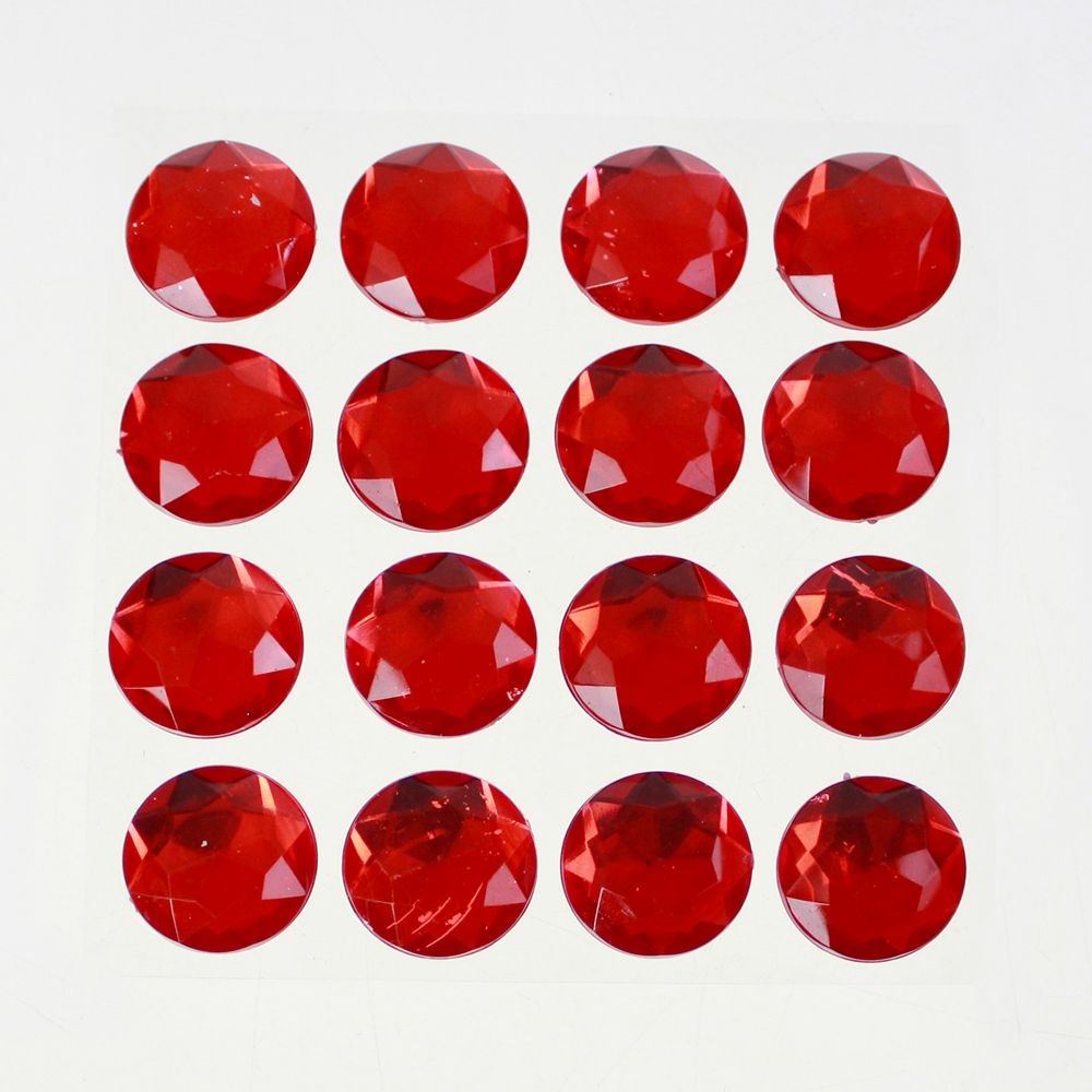 4x4 Red Diamond Scrapbooking Gemstone Sticker