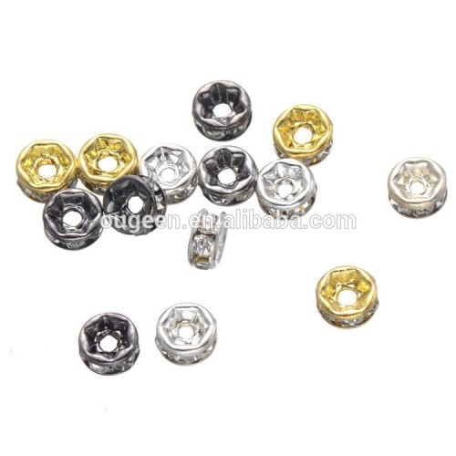 4mm gold silver gunmetal plated Rhinestone beads for rhinestone accessories