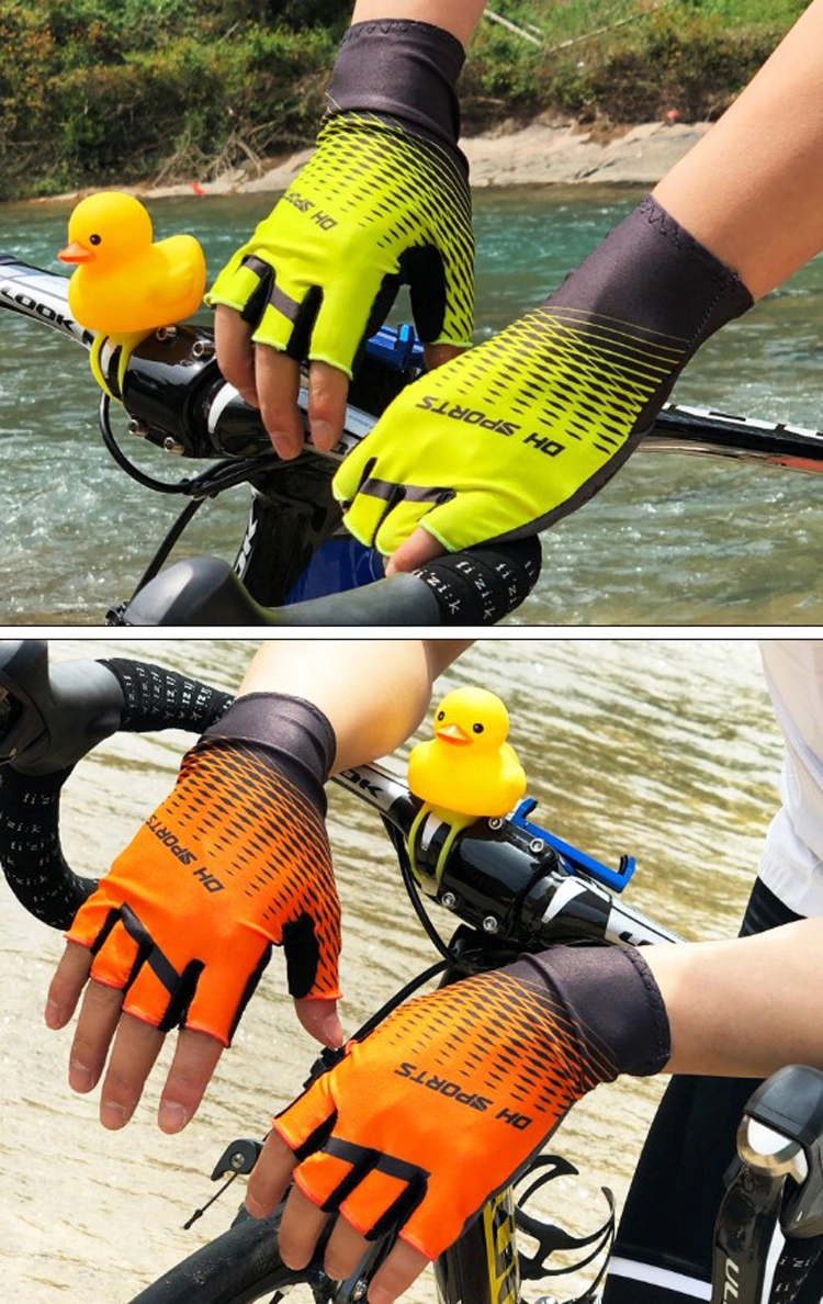 Wholesale Cycling Sunscreen Breathable Sweat-Absorbent Non-Slip Unisex Cycling Half-Finger Gloves