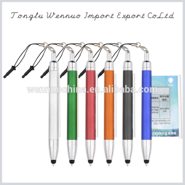 Keychain on the top banner pen with touch stylus