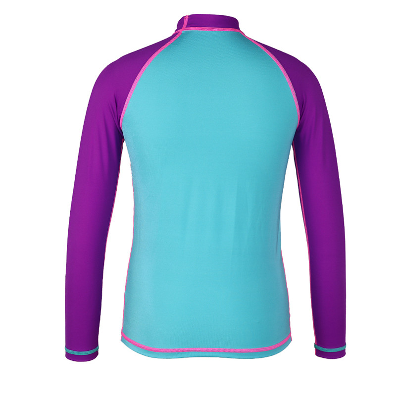 Zeegezein meisjes zwempak zon lange mouw top rashguard