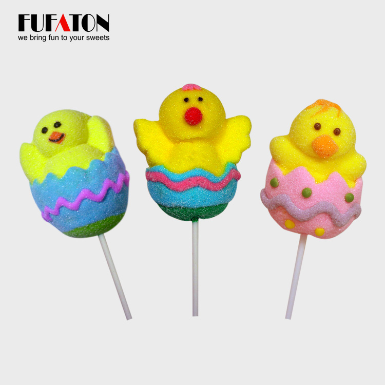 Fruit flavored Beautiful 3d rose marshmallow lollipop candy with sticks