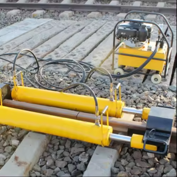 Hydraulic rail tensor rail stretching machine
