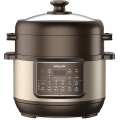 5.5L dual-hat cooker good quality kitchen electric multi pressure cooker Hot pot Steamer brown