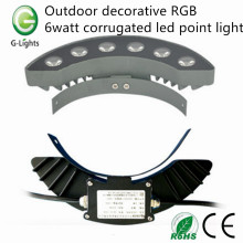 Наружный декоративный RGB 6watt гофрированный светодиодный точечный светильник