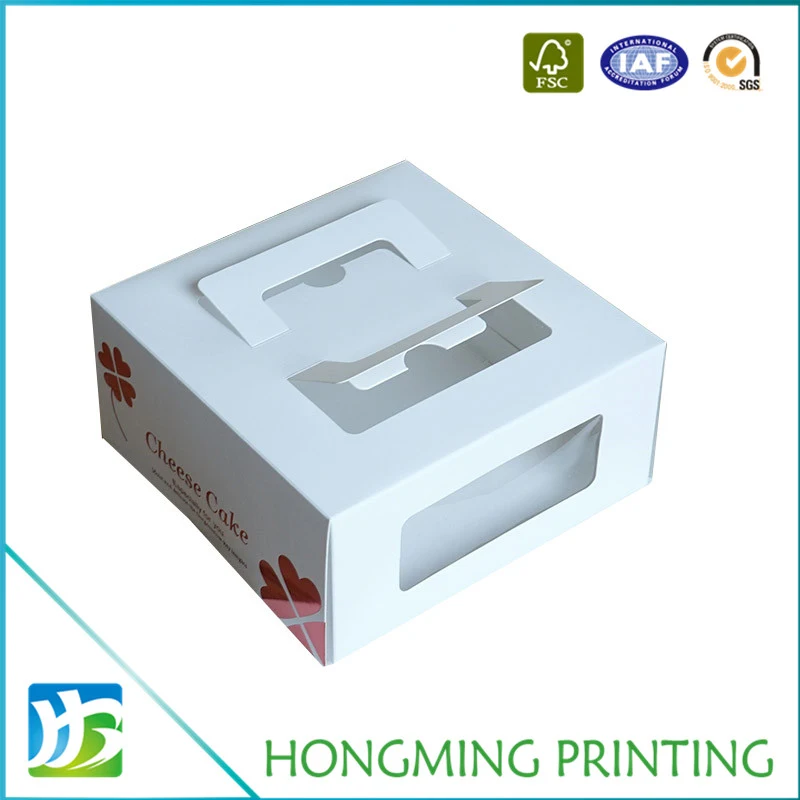 Wholesale Different Colors Paper Cake Packaging Boxes with Pet Window