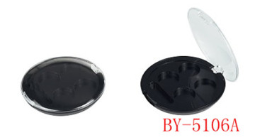 3 Round Black Eyeshadow Container
