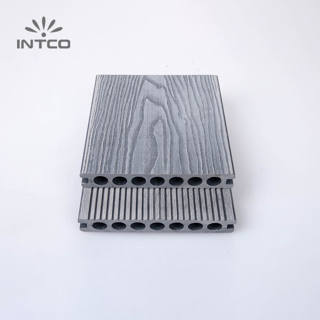 INTCO Factory Cheap Price Easy Install Waterproof Fireproofing Decoration Office Building Outdoor WPC 3D Composite Decking