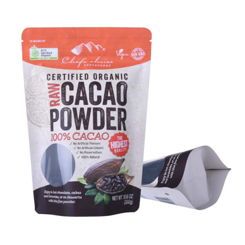 Paquete de polvo de cacao de bolsa de café de papel de plástico laminado