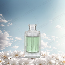 Flat square bayonet glass perfume diffuser bottle
