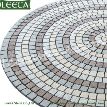 Flamed outdoor granite paving stone pattern