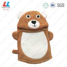 Brown bear animal conducive bath gloves