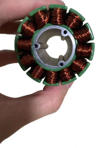 High efficiency electric motor stator lamination