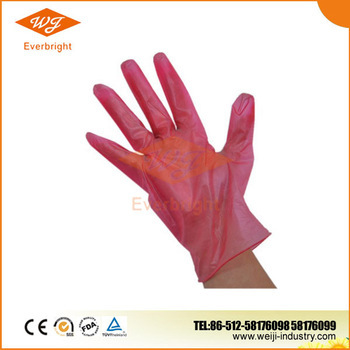 Industrial Vinyl Gloves/ Red Vinyl Gloves/Disposable Vinyl Examination Gloves/Disposable Red Vinyl Gloves/Vinyl Pvc Glove