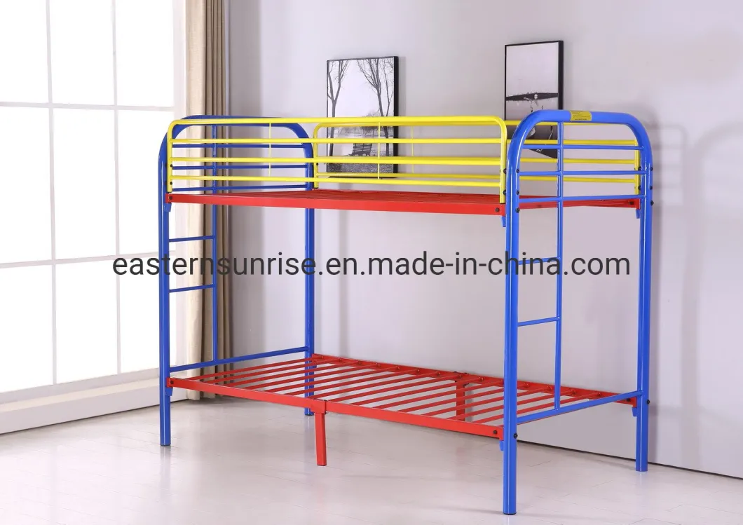 Low Price Twin Beds Steel Metal Double Deck Bunk Bed Supplier