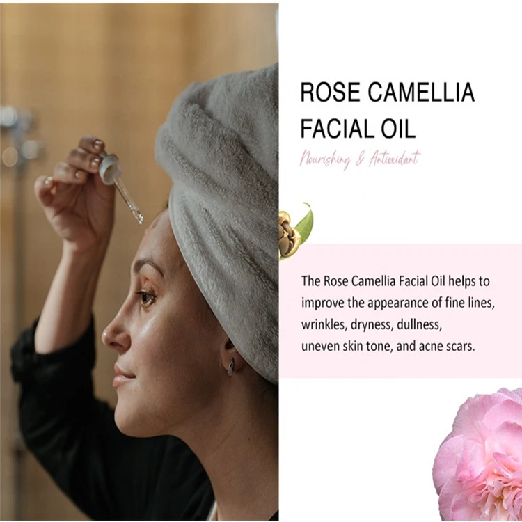 OEM ODM Custom Rose Camellia Natural Facial Oil Skin Balancing Face Oil