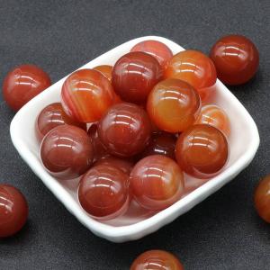 Bolas de chakra de carnalario rojo de 20 mm para alivio del estrés meditación balanceando la decoración del hogar bulones esferas de cristal pulido