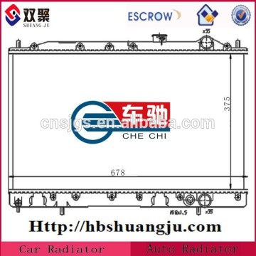 Liquid cooling radiator copper fin brass tube wate