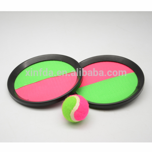 Eco-friendly Toss & Catch Pink & Green Velcro Disc Paddles For Outdoor Summer Fun