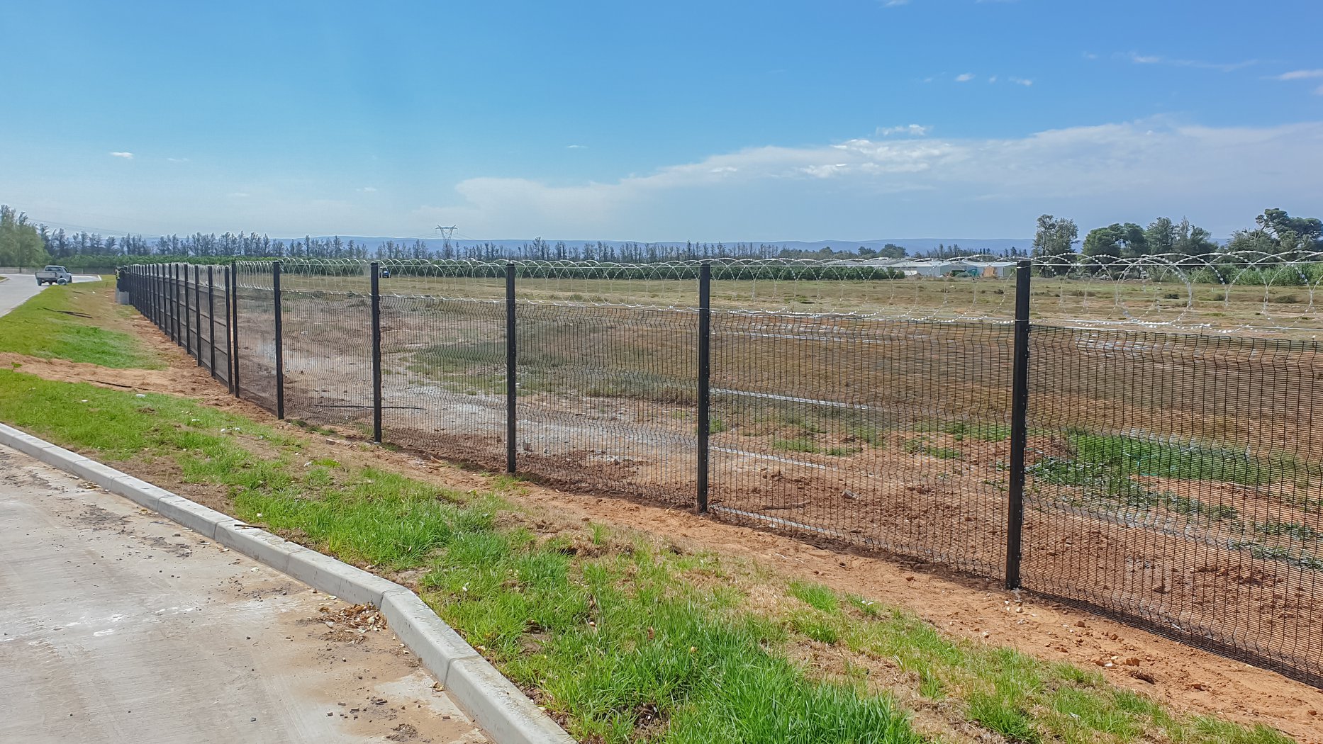 Panel de malla de alambre soldado curvo de PVC PVC curved welded wire mesh panel
