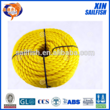 14mm yellow color polyester rope dacron polyester rope
