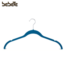 Blue Flocked Plush Clothes Hanger for Lady