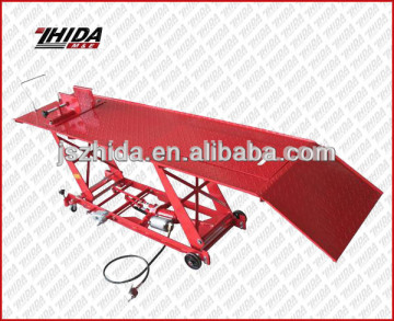 Garage Hydraulic lift with safety table lock device