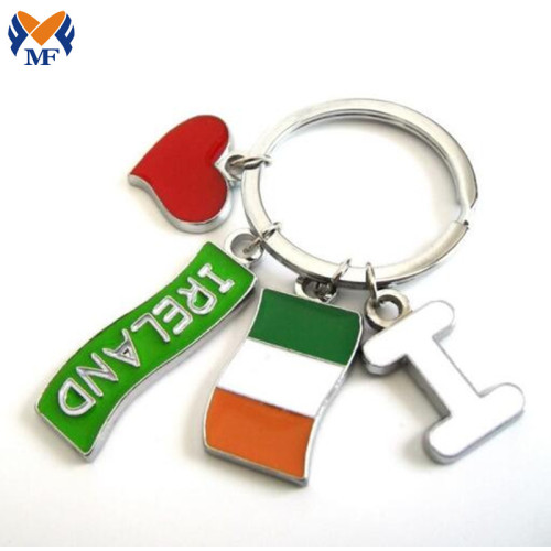 Souvenir Metal Ireland Enamel Keychain