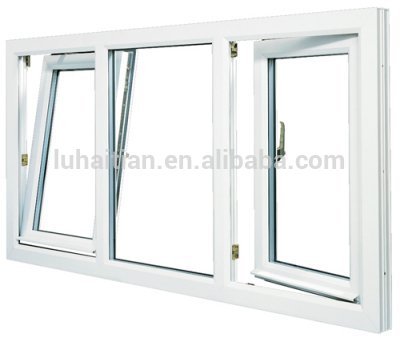 New design pvc tilt and turn doors with double glass