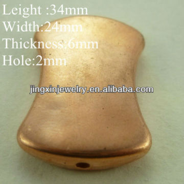 copper plated beads with holes for garment & clothes &scraft decoration