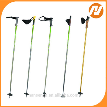 Carbon fiber telescopic adjustable hiking poles with rubber tip cover\skiing stick