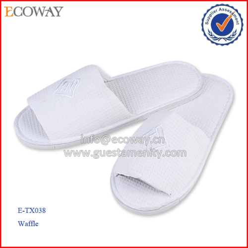 cheap hotel slippers Open toe disposable white slippers personalized indoor slippers