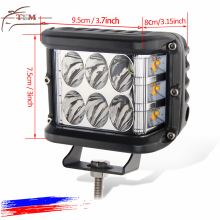 36W LED Work Light Strobe 4inch Spot Flood Lamp for ATV Truck Boat Driving Fog Light