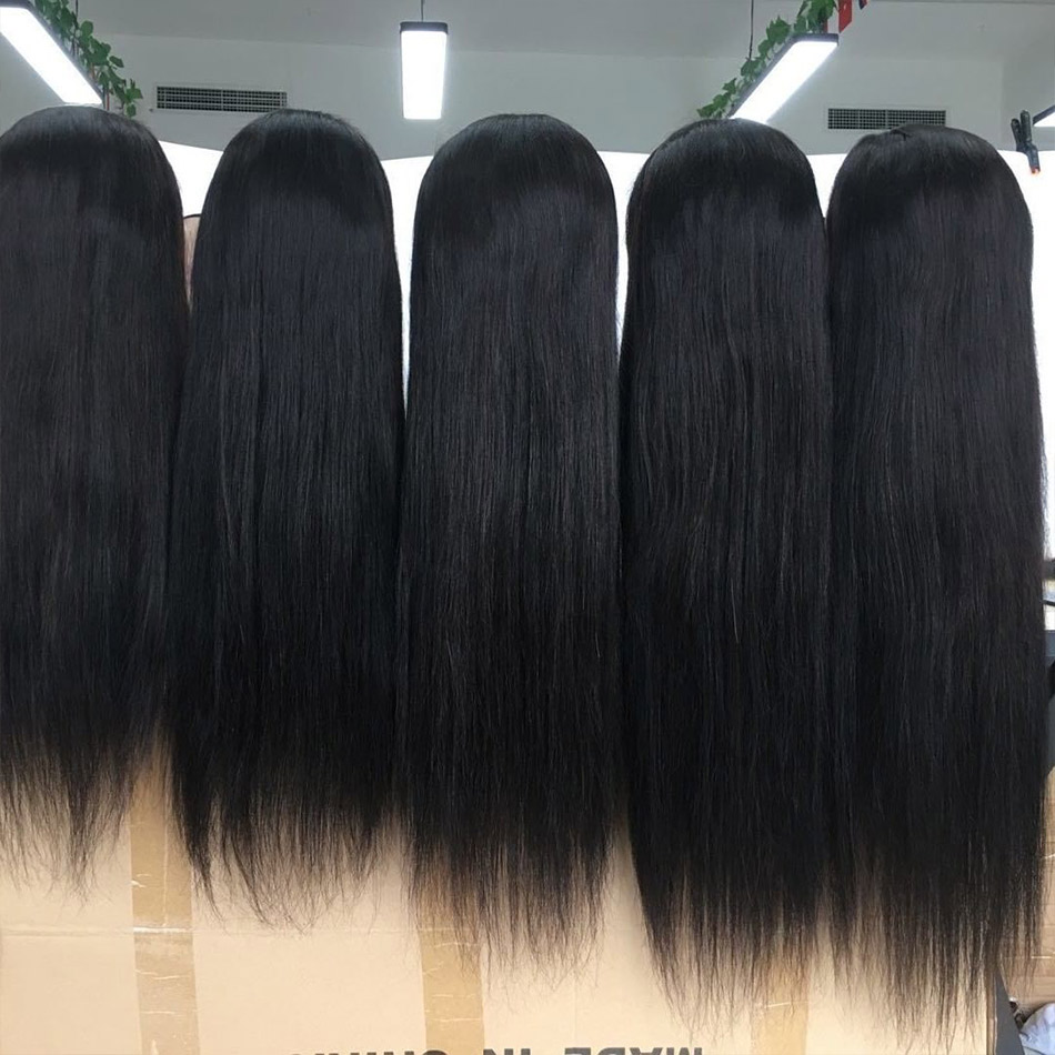 Straight 13x4 Transparent Swiss Lace Frontal Wigs Braid HD Lace Front Wigs for Black Women Human Hair Wigs Vendor