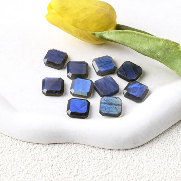 Labradorite For Necklace Jewelry Natural Octagon Labradorite
