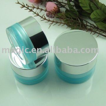 Aluminum cap acrylic jars acrylic cream jar cosmetic jars