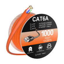 10Gbps Coiled Cat6A UTP Lan Ethernet Network Cable with Pull Box