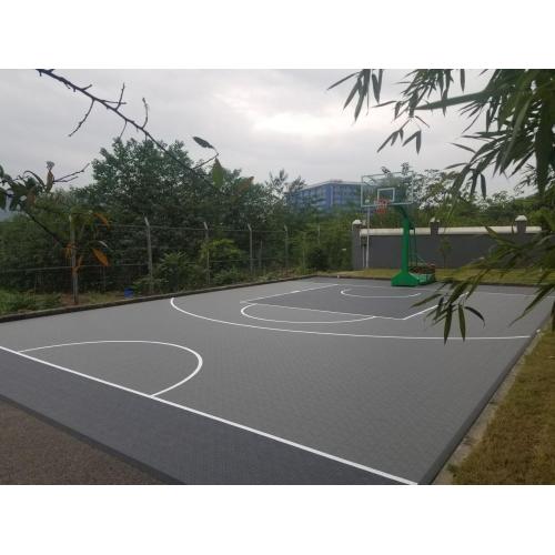 Carreaux de verrouillage élastiques modulaires en plein air carreaux de sol de sports de basket-ball