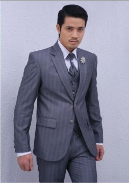 Oem Anti Shrink Slim Fit Men’s Tuxedo Suits Wedding / Buisness Suit
